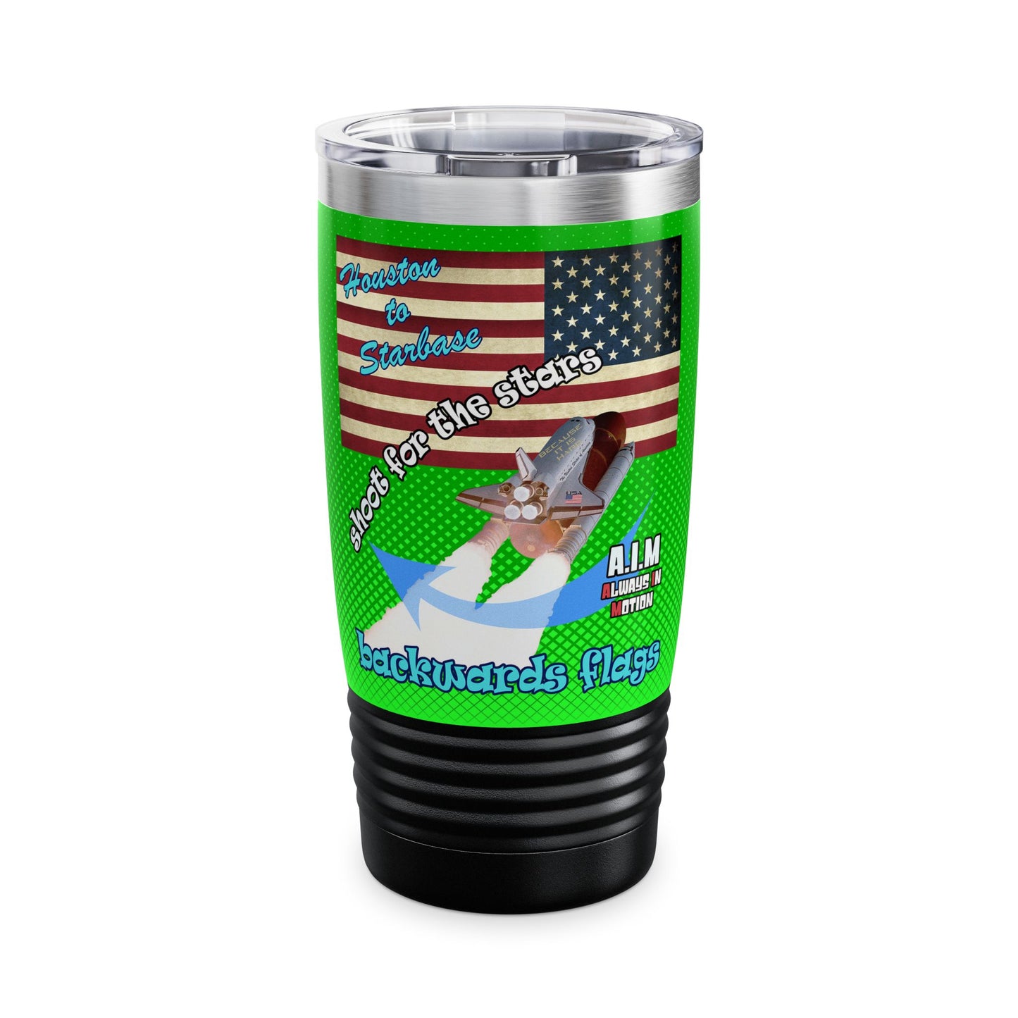 shoot for the stars - Ringneck Tumbler, 20oz (logo green)