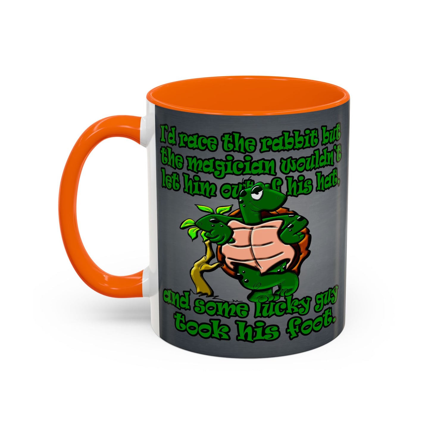 turtle race - Accent Mug (grey-light grey)