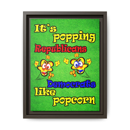 popping like popcorn - framed canvas art (green turf)