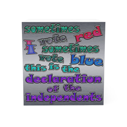declaration of the independents - note cube (brushed nickel)