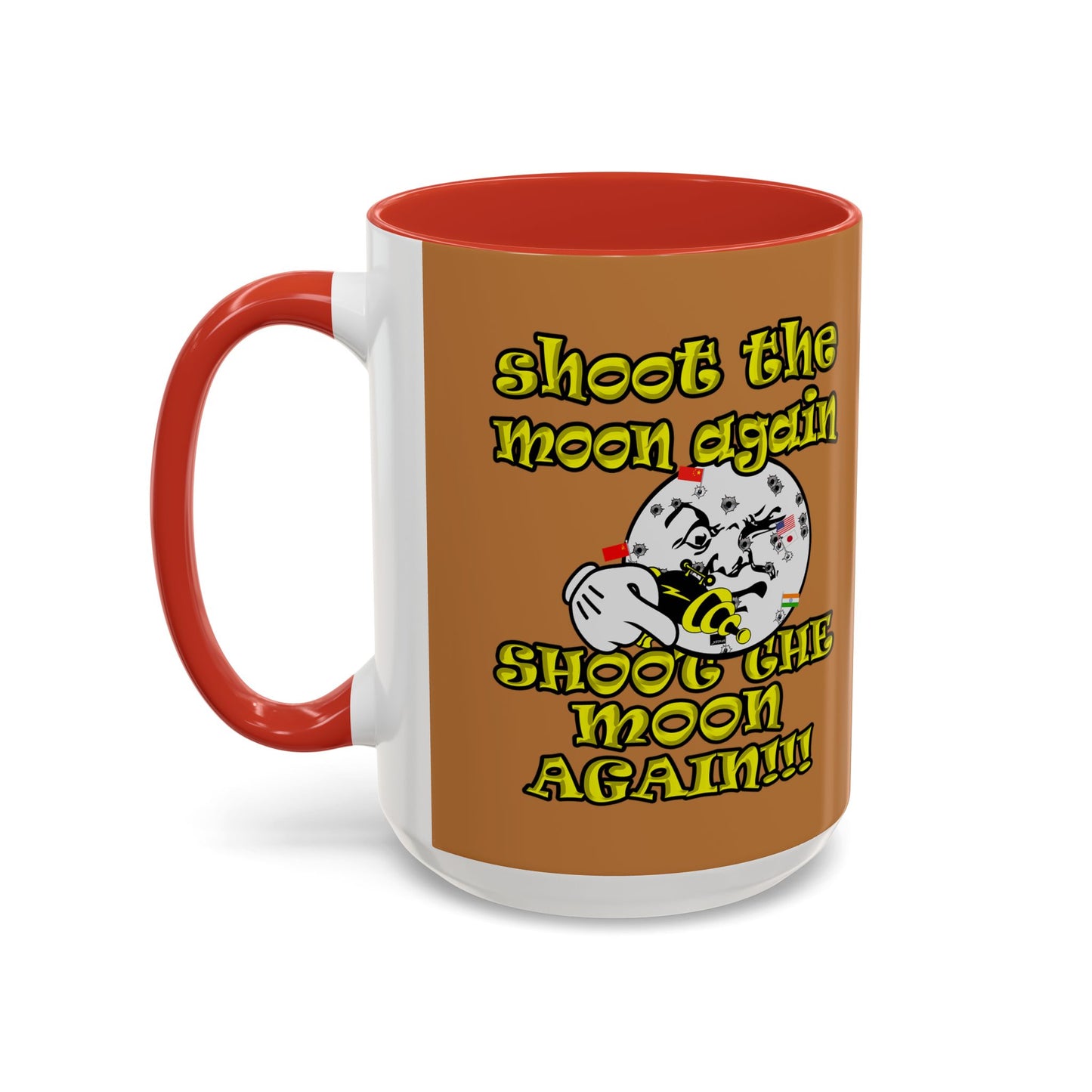 shoot the moon again - Accent Mug (light brown)