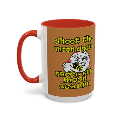 shoot the moon again - Accent Mug (light brown)