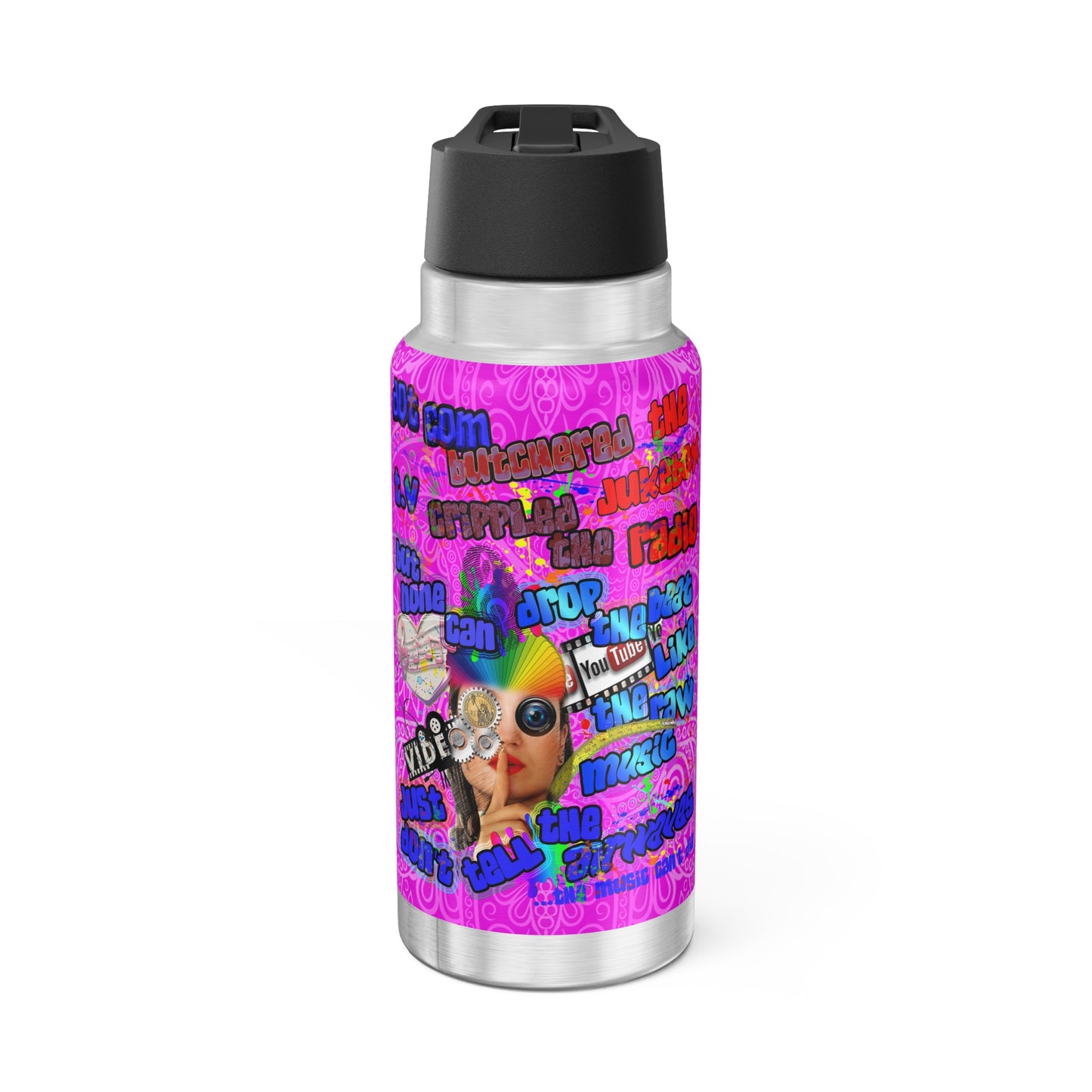 drop the beat - Gator Tumbler, 32oz  (pink swirl)