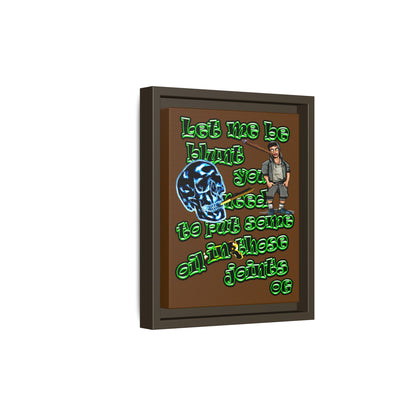 og - framed canvas art (brown)