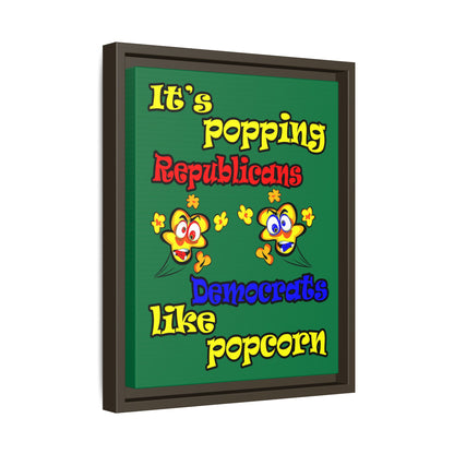 popping like popcorn - framed canvas art (dark green)