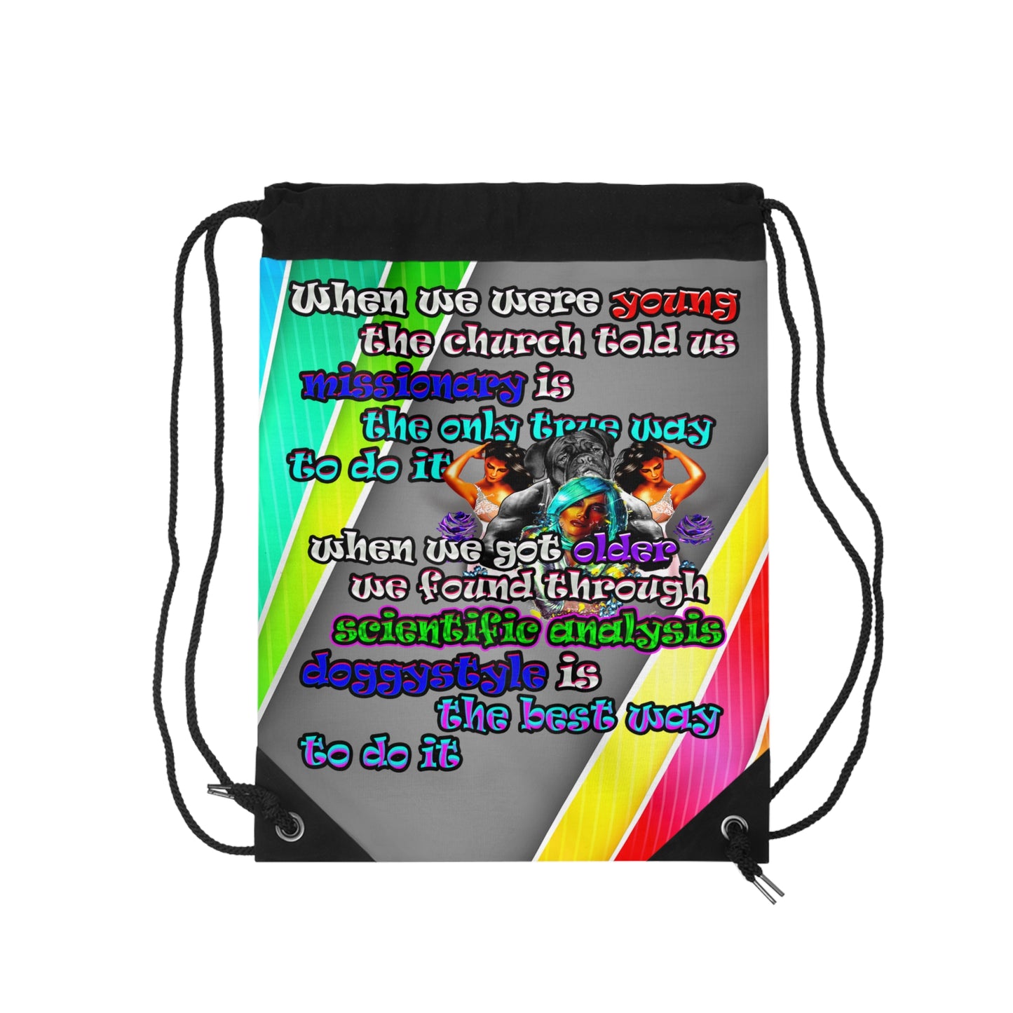doggystyle - Drawstring Bag (rainbow split)