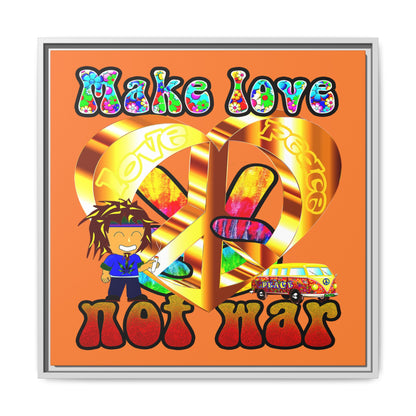 love peace - framed canvas art (crusta)