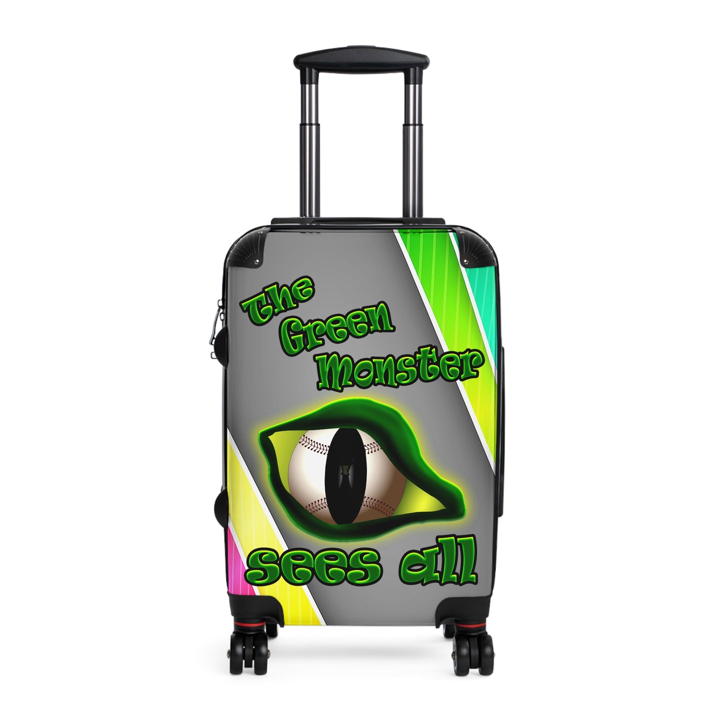 green monster - Suitcase (rainbow split)