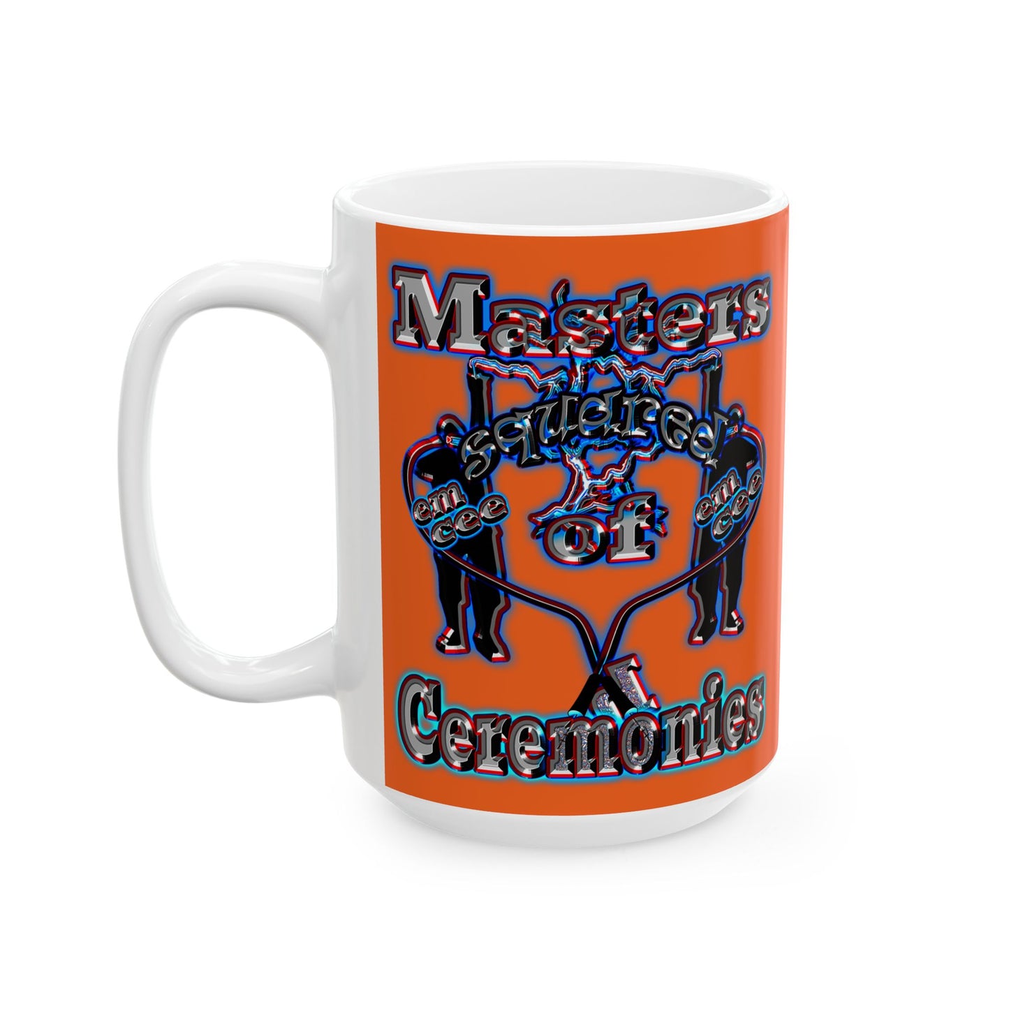 em cee squared - White Mug (orange)