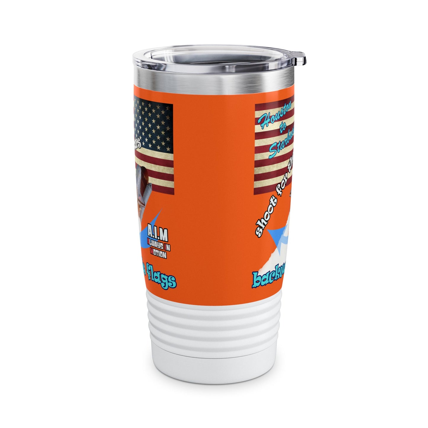 shoot for the stars - Ringneck Tumbler, 20oz (orange)