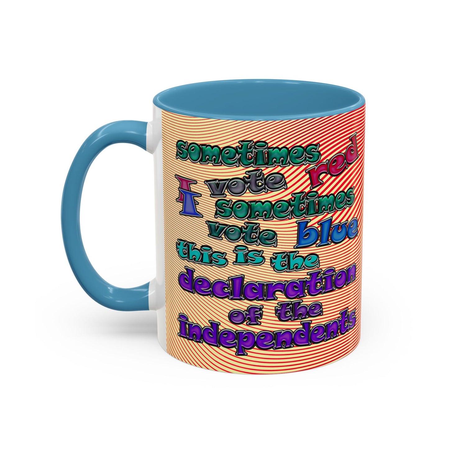 declaration of the independents - Accent Mug (yellow-orange wave)