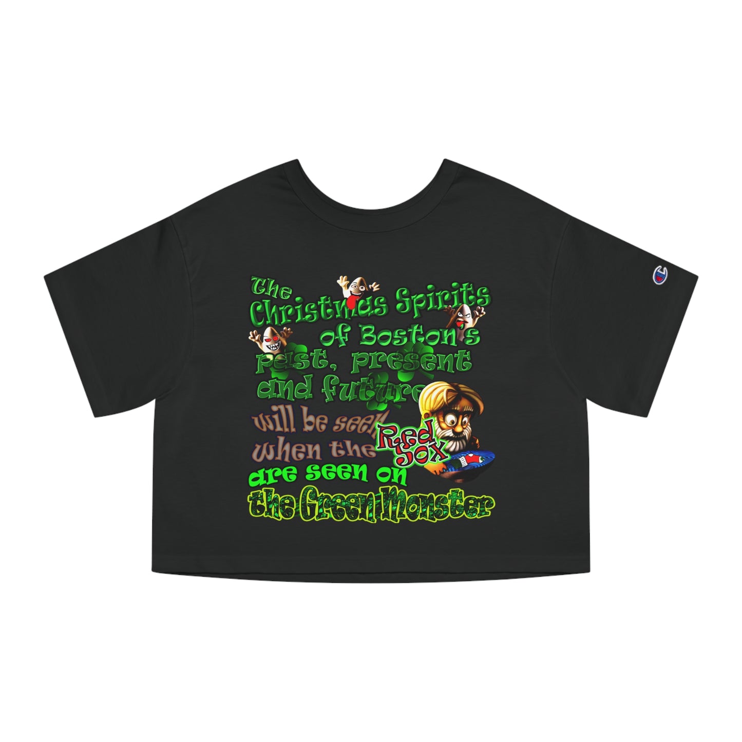christmas spirits of boston - Champion Women's Heritage Cropped T-Shirt