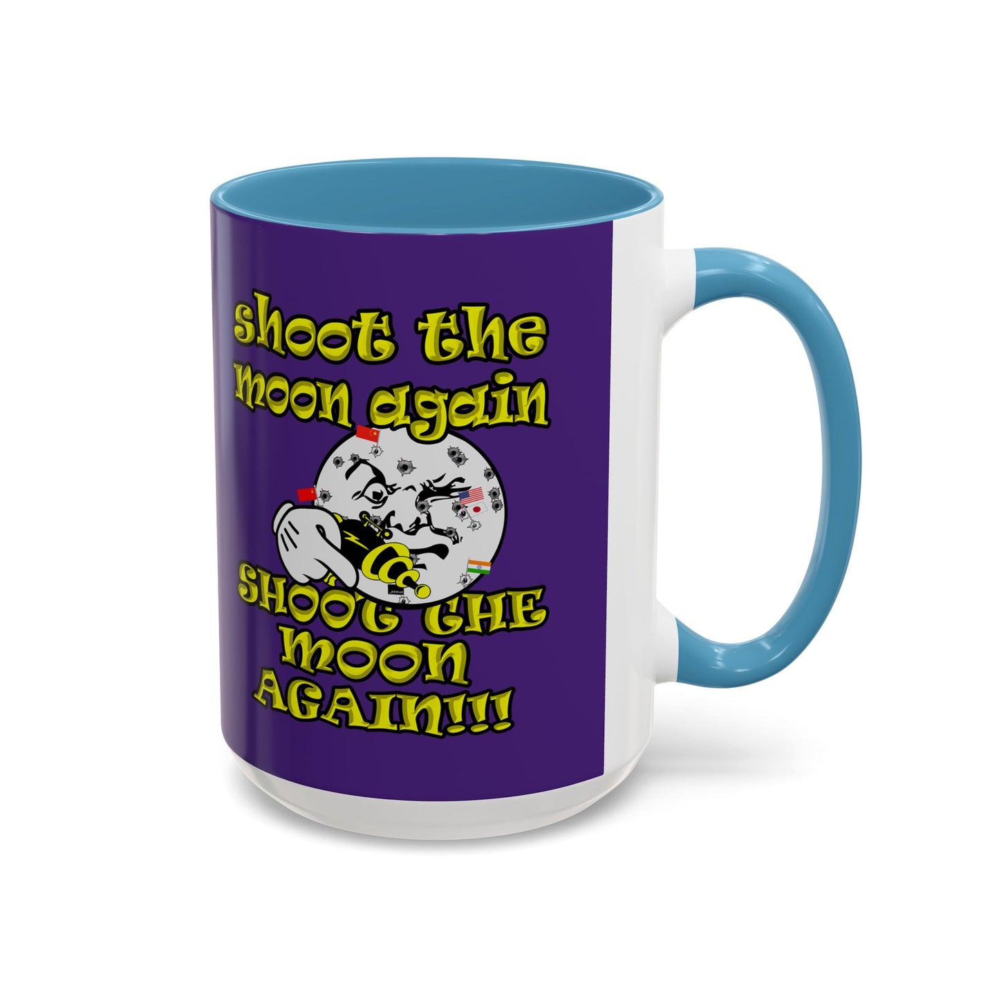 shoot the moon again - Accent Mug (purple)