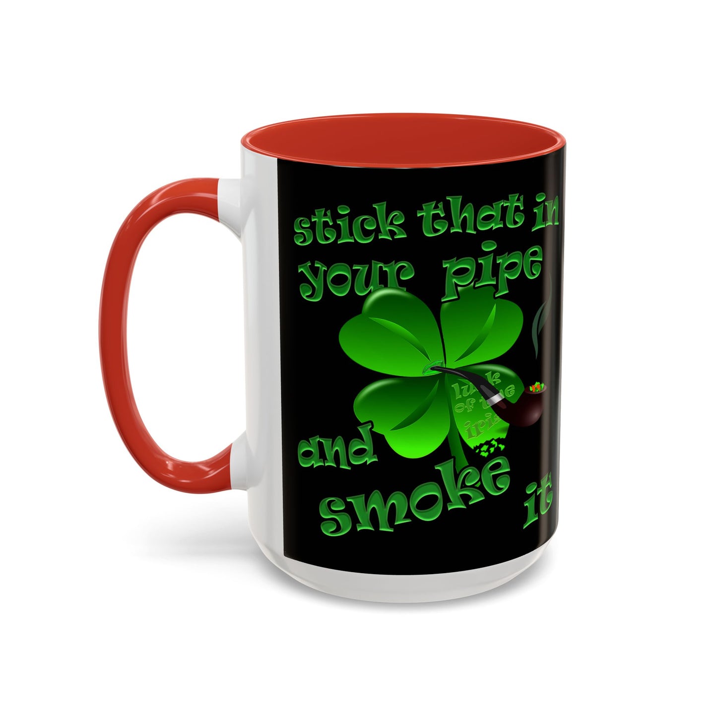 celtics logo - Accent Mug (black)