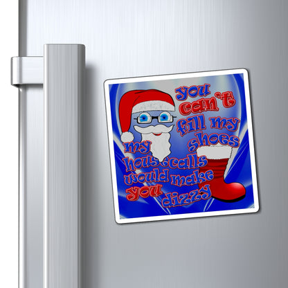 santa's shoes - Magnets - (blue-white wave)