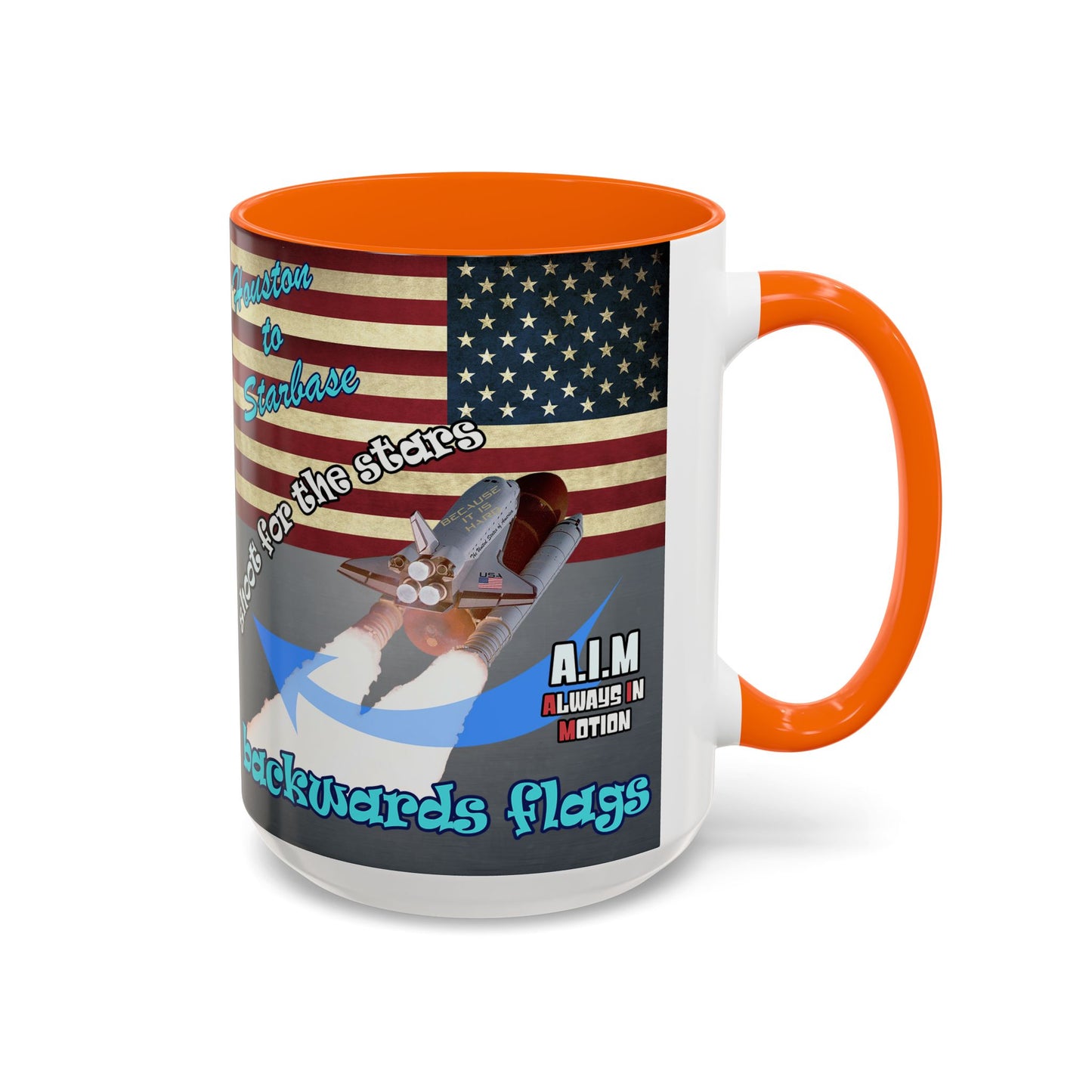shoot for the stars - Accent Mug (grey-light grey)