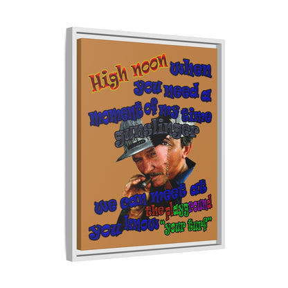 high noon - framed canvas art (light brown)