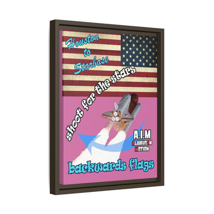 shoot for the stars - framed canvas art (light pink)
