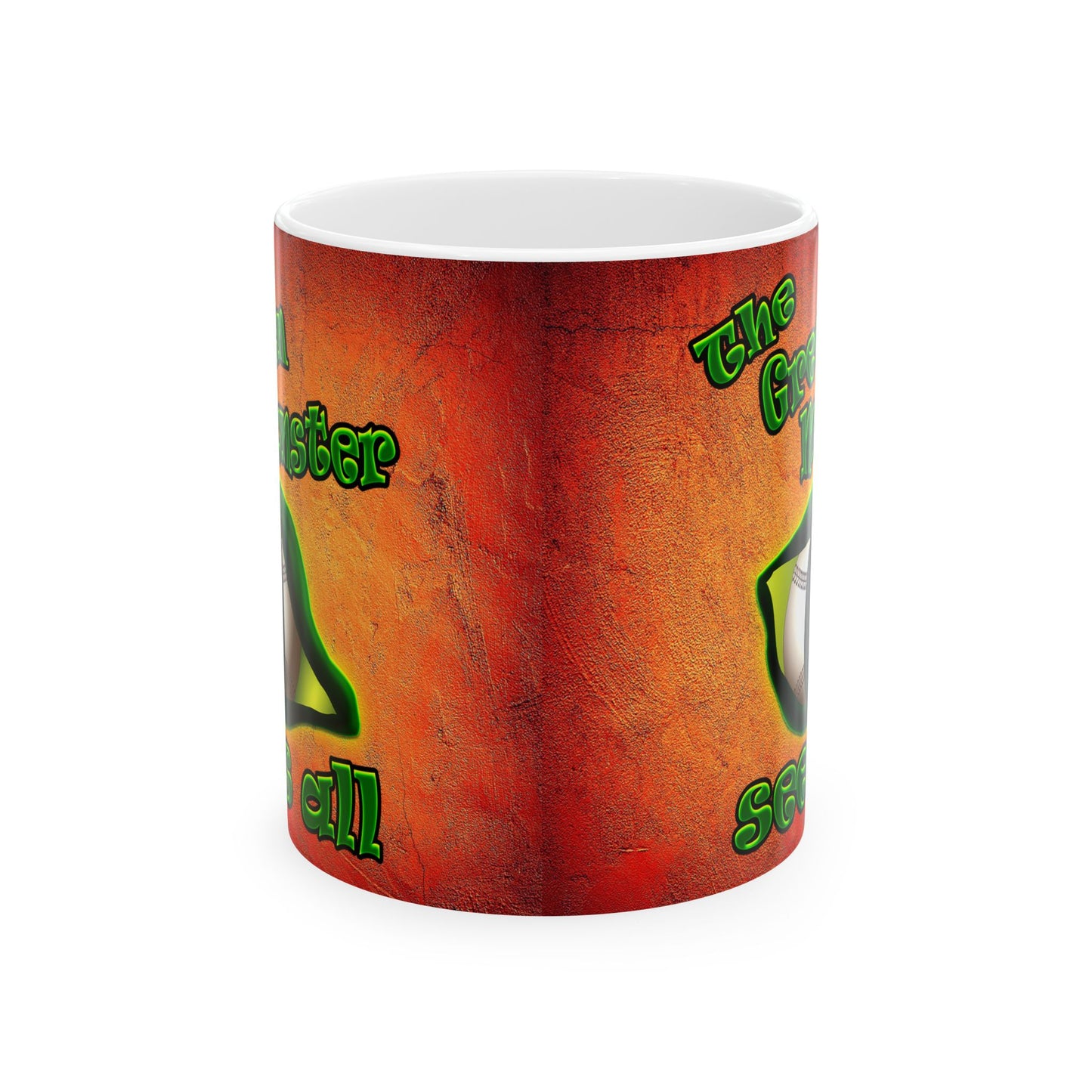 green monster - White Mug (burnt orange)