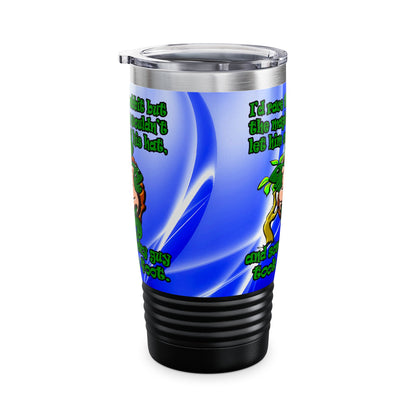 turtle race - Ringneck Tumbler, 20oz (blue-white wave)