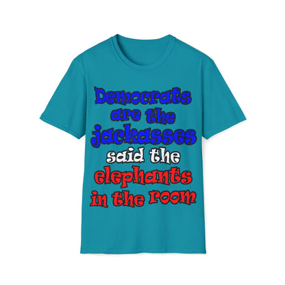 donkeys and elephants - Unisex Softstyle T-Shirt