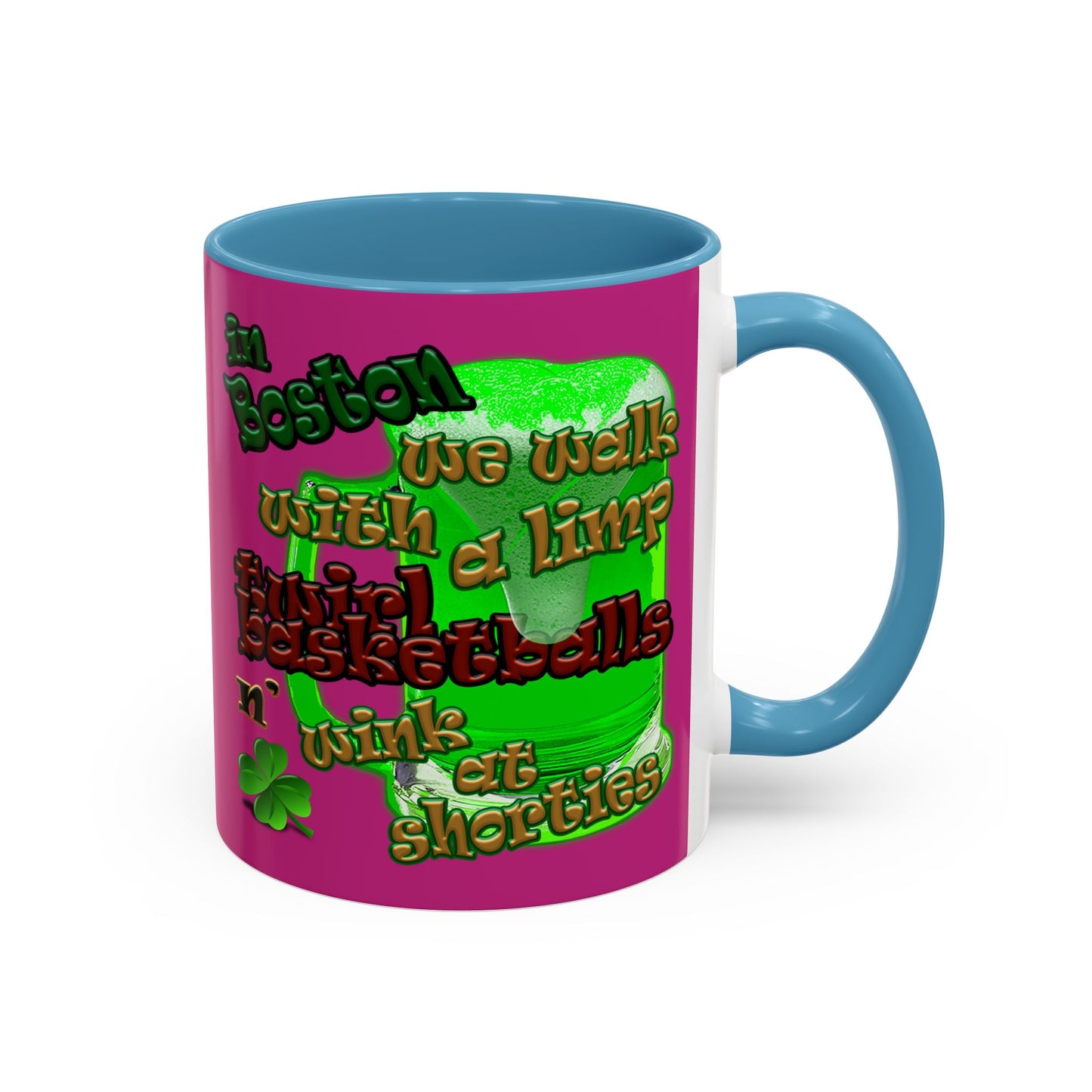 celtics logo - Accent Mug (pink)