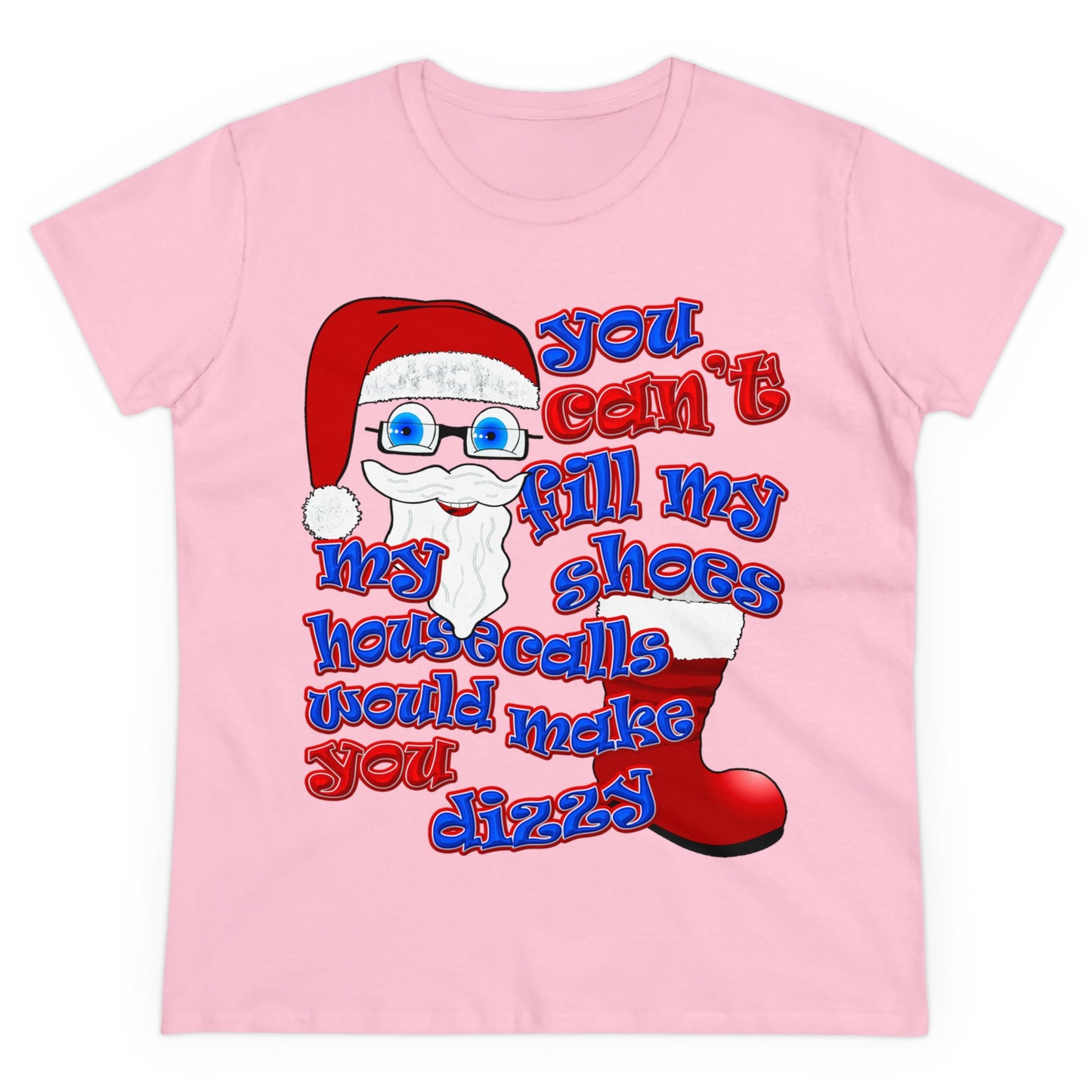 santa's shoes - Women's Midweight Cotton Tee