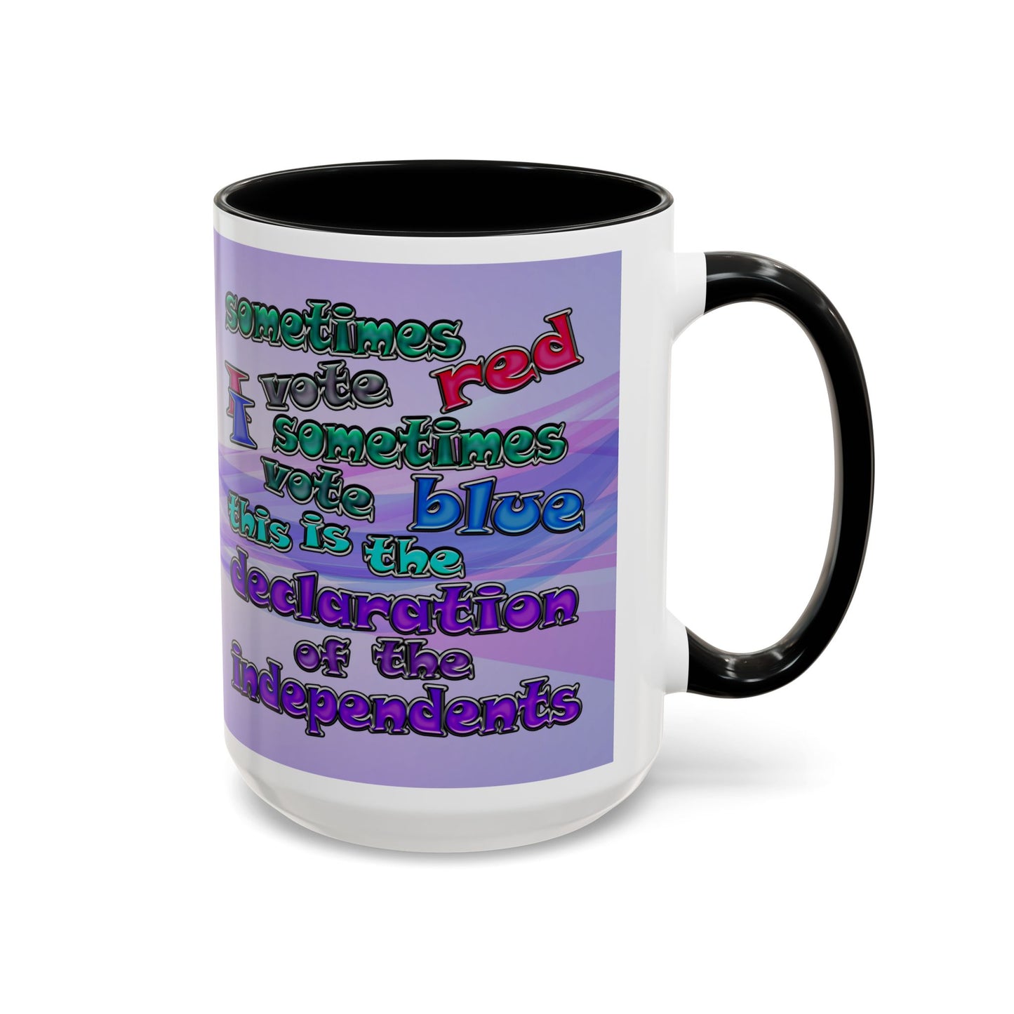 declaration of the independents - Accent Mug (light blue-pink wave)