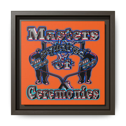 em cee squared - framed canvas art (orange)