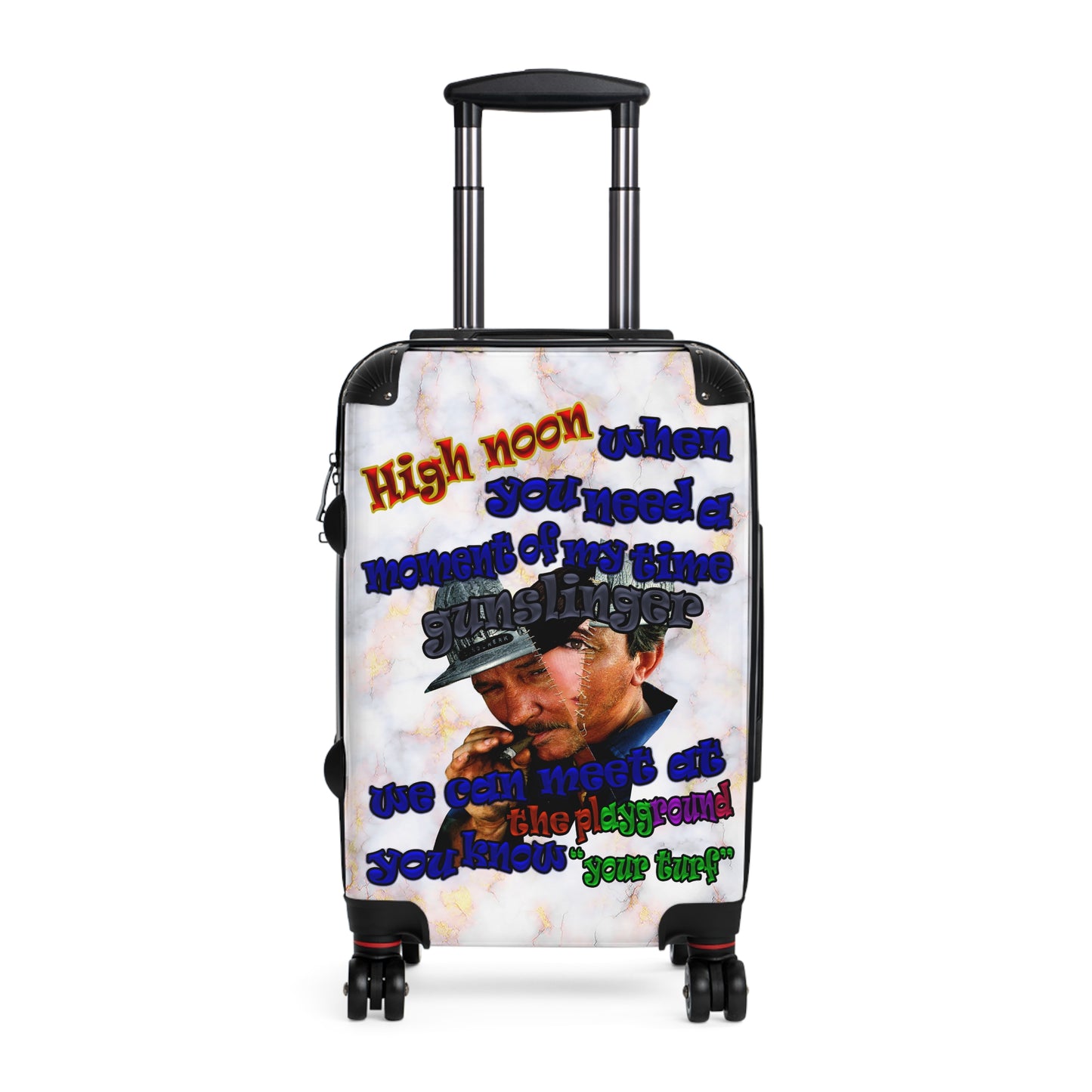 high noon - Suitcase (white marble)