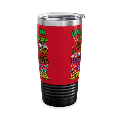 the bum's shit - Ringneck Tumbler, 20oz (dark red)