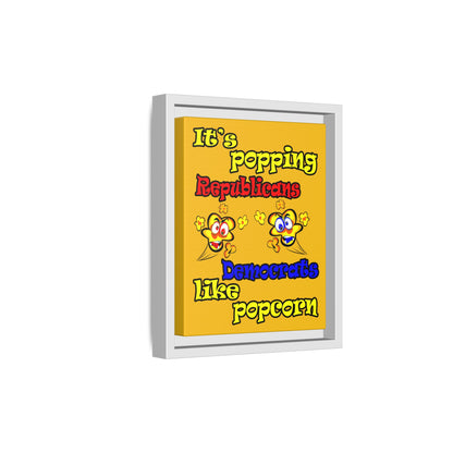 popping like popcorn - framed canvas art (yellow)