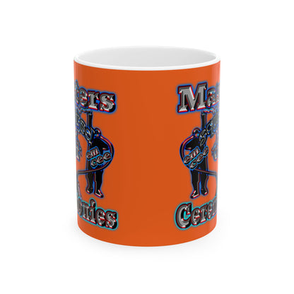 em cee squared - White Mug (orange)