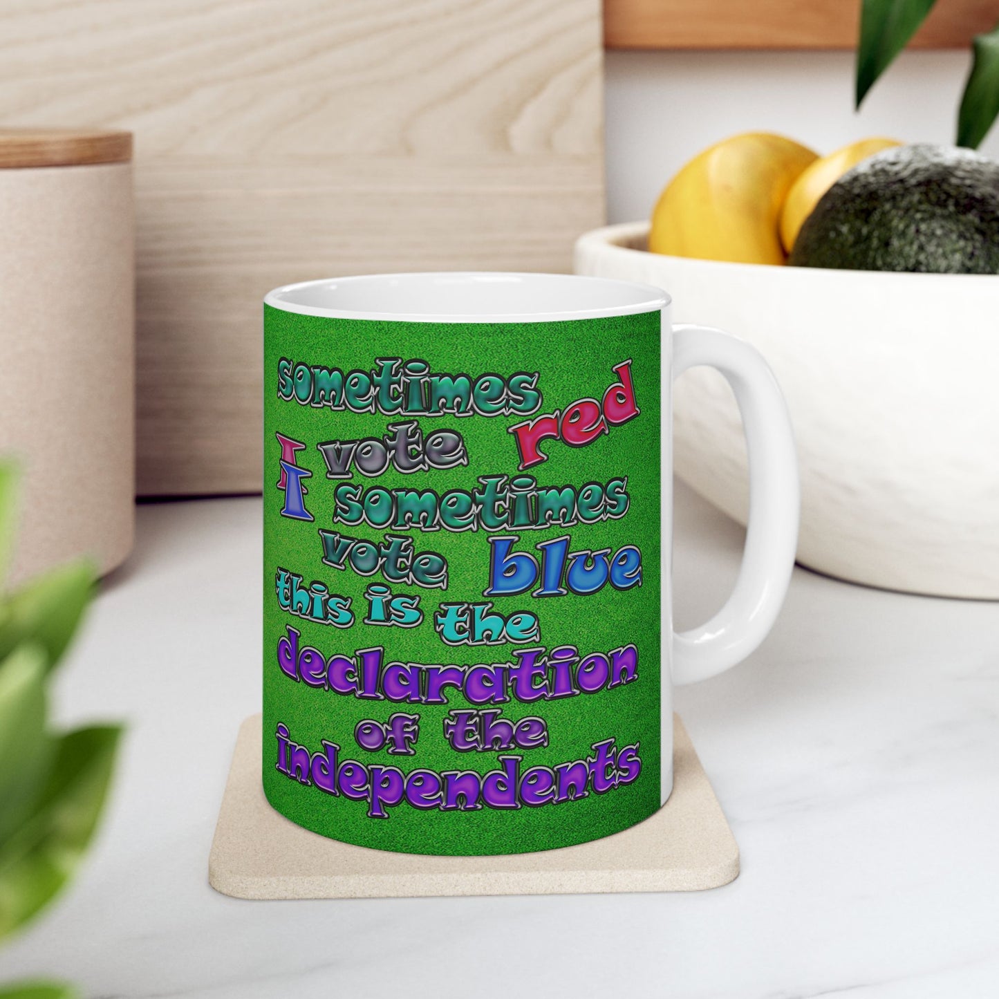 declaration of the independents - White Mug (green turf)