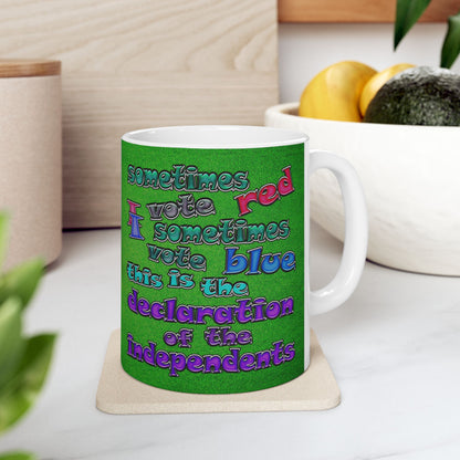 declaration of the independents - White Mug (green turf)