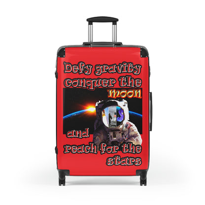 defy conquer reach - Suitcase (red)