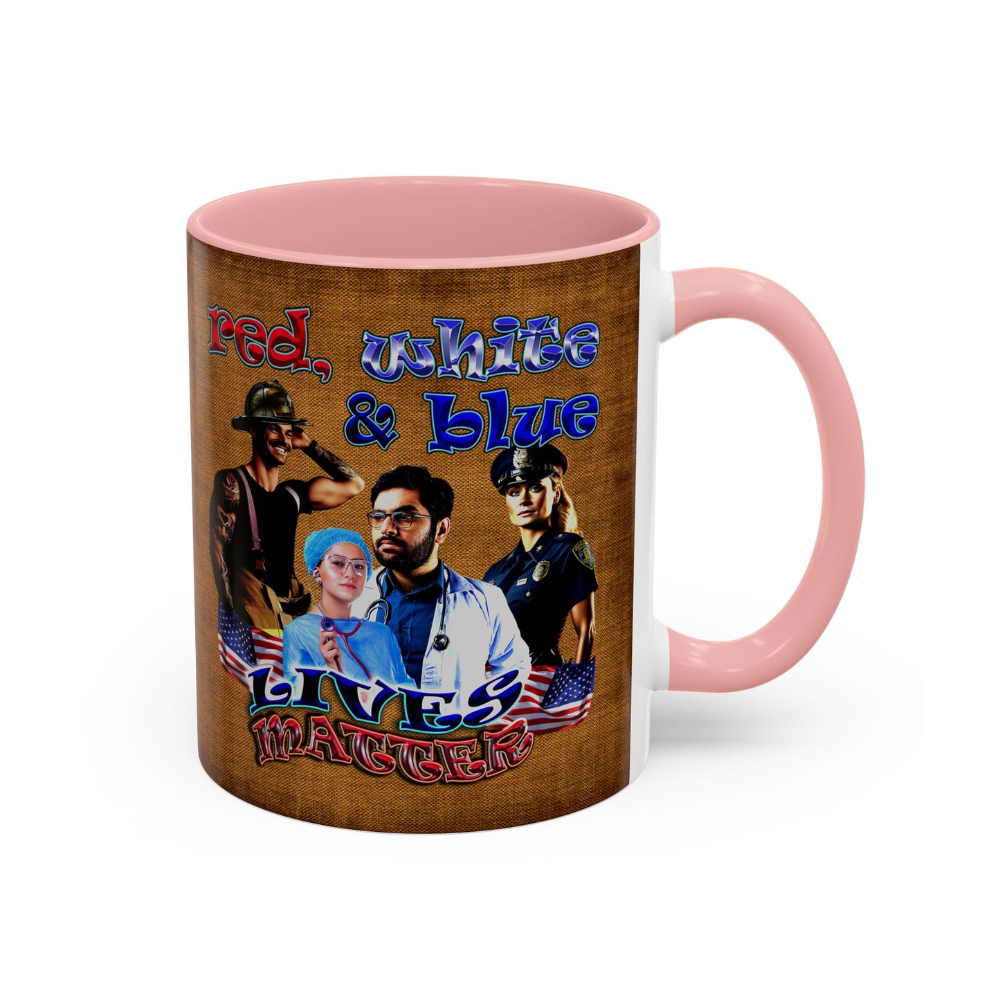 rw&b lives matter - Accent Mug (brown papyrus)