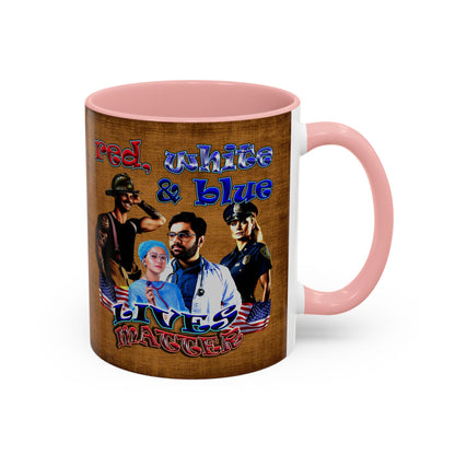 rw&b lives matter - Accent Mug (brown papyrus)