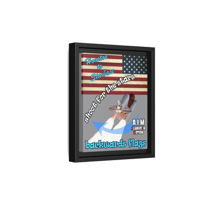 shoot for the stars - framed canvas art (grey)