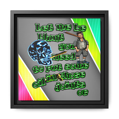 og - framed canvas art (rainbow split)