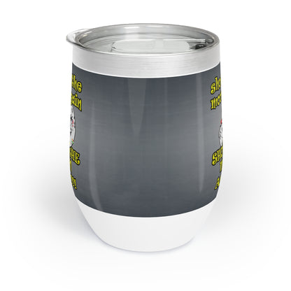 shoot the moon again - Chill Wine Tumbler (grey-light grey)