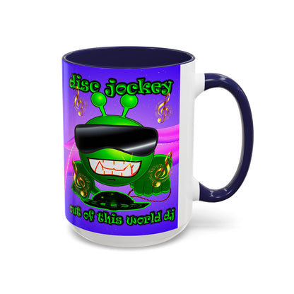 disc jockey - Accent Mug (purple-pink wave)