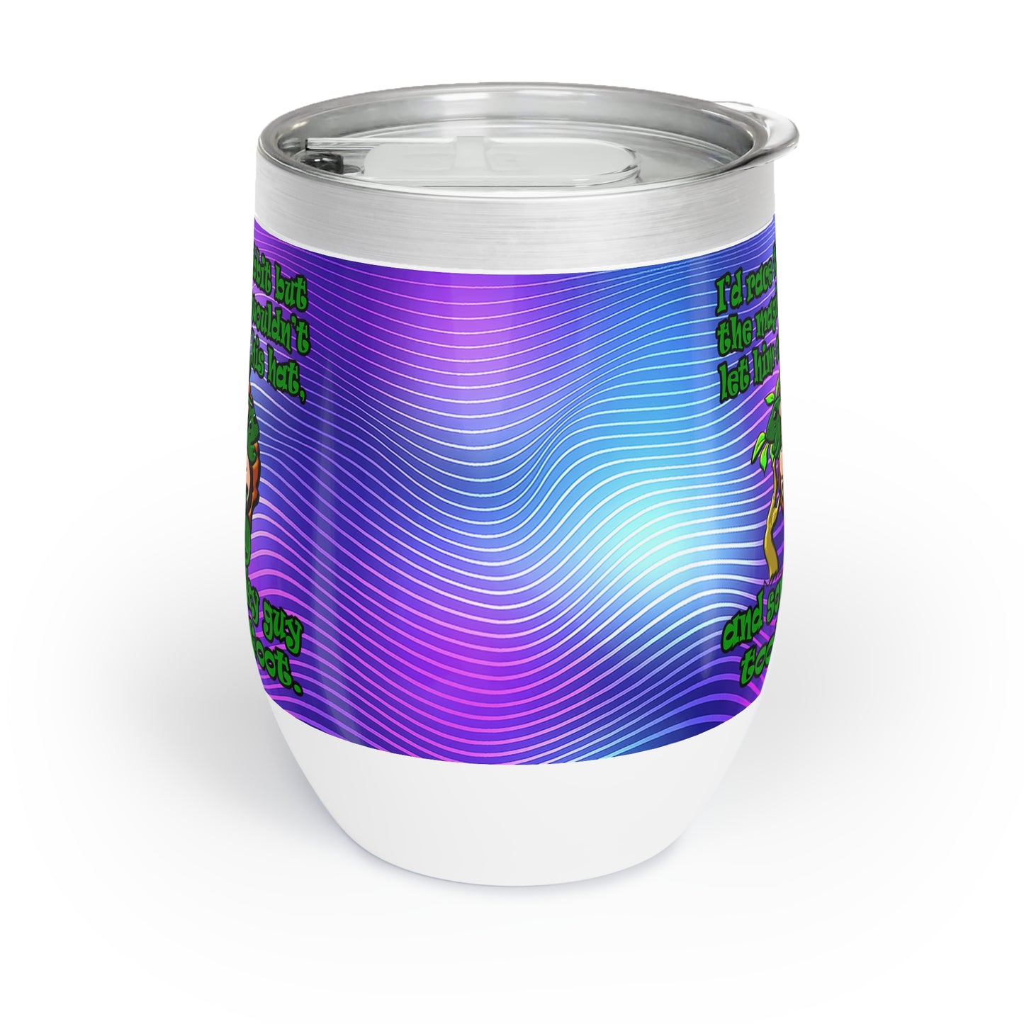 turtle race - Chill Wine Tumbler (purple wave)
