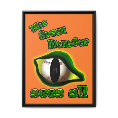 green monster - framed canvas art (crusta)