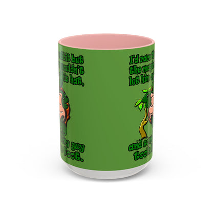 turtle race - Accent Mug (green)