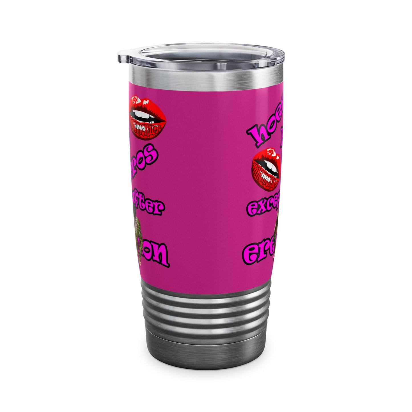 hoes b4 bros - Ringneck Tumbler, 20oz (pink)