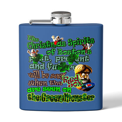 christmas spirits of boston - Stainless Steel Flask