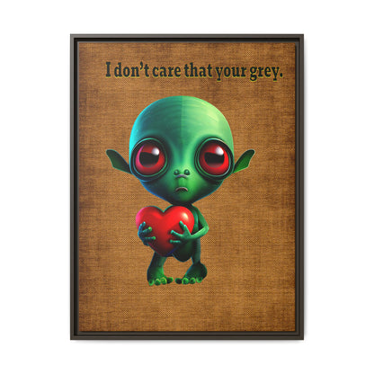 I don't care that your grey - framed canvas art (brown papyrus)