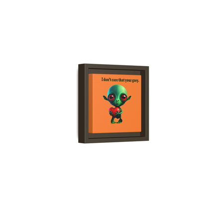 I don't care that your grey - framed canvas art (crusta)