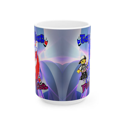 tag that - White Mug (grey-pink wave)